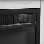 Electric Fireplace Suite, Black Fire With White Tv Stand Surround, Timer & Remote Control