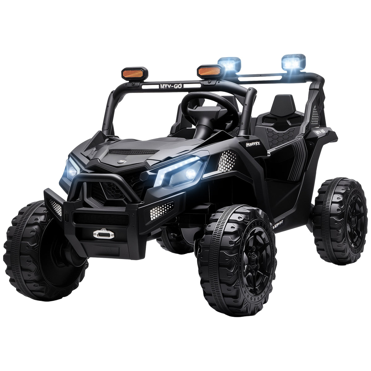 24v 2 Seater Ride On Truck Car For Big Kids With Remote | Black