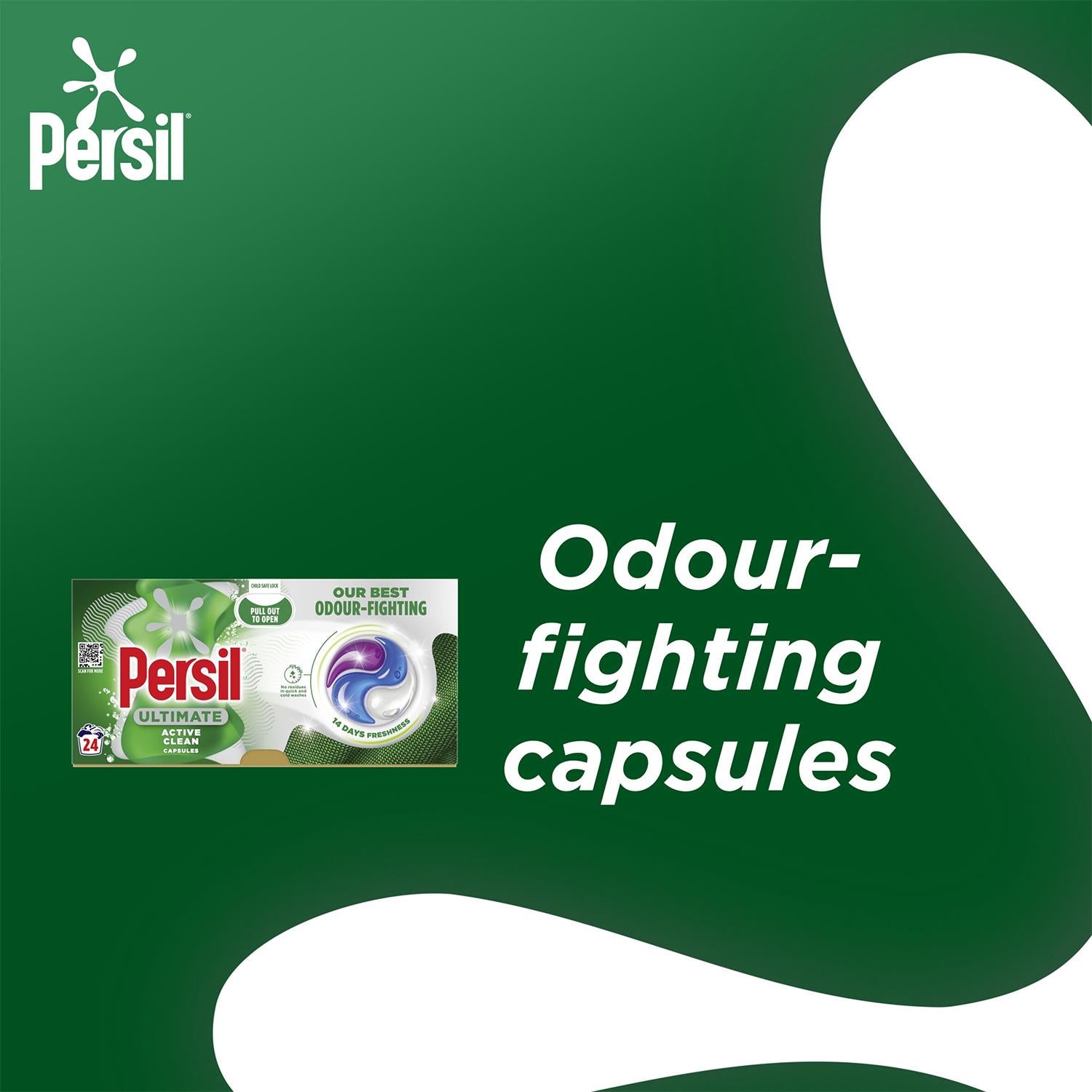 Ultimate Washing Capsules Active Clean Stain Removal 24 Washes, 3 Pack