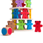 Wooden Teddy Tumbling Tower Game - 49 Pieces