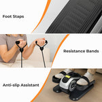 Centra Under Desk Elliptical Machine Bike Foot Pedal Exercise 15 Speed Remote