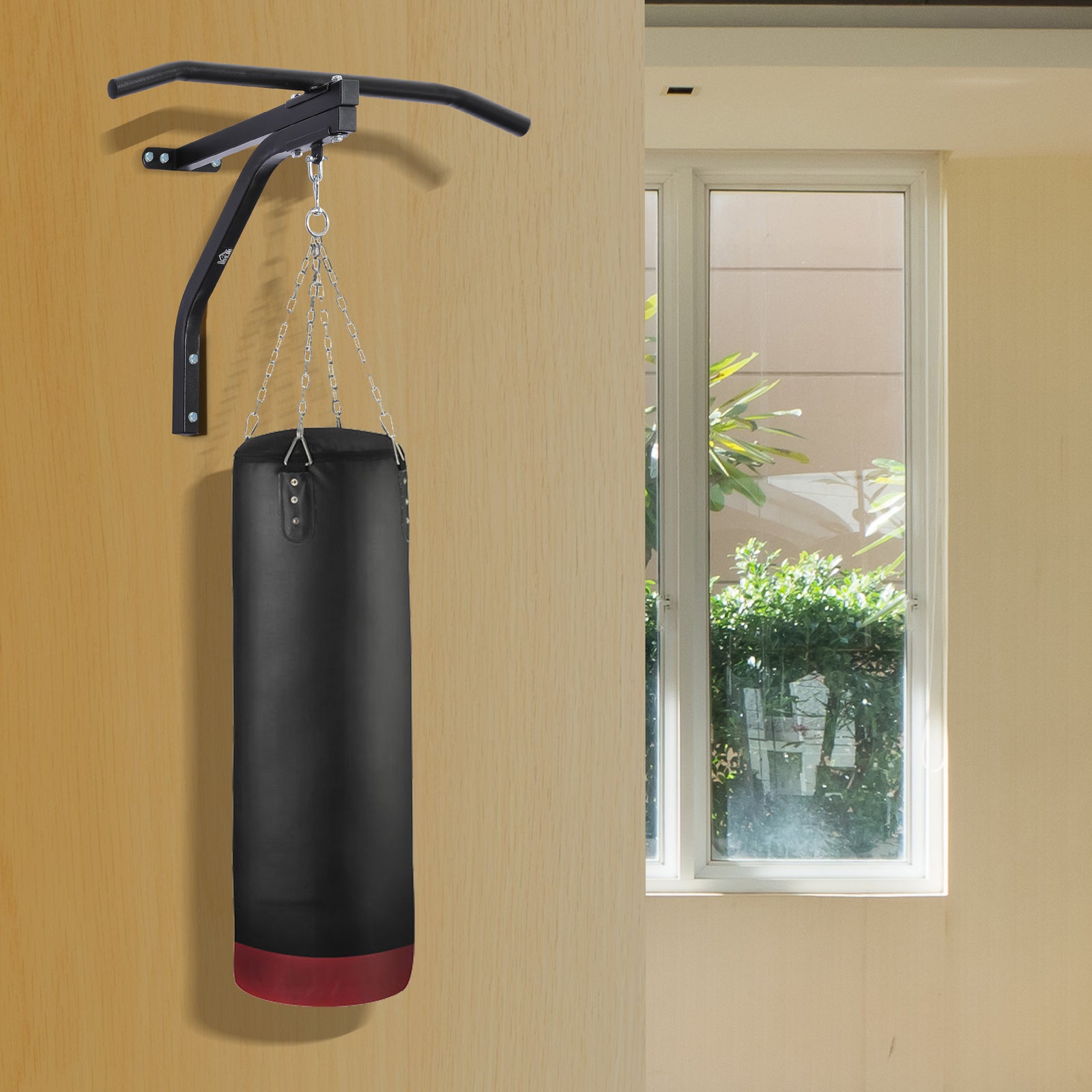 Heavy Bag Hanger Wall Mount With Chain & Swivel | Black