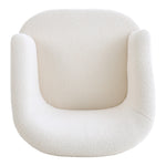 Breeins Modern Teddy Fleece Armchair With Adjustable Metal Legs