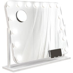 Hollywood Dimmable Makeup Mirror With Magnifier, Usb