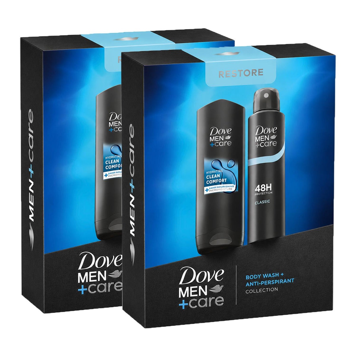 Men+care Restore Duo Gift Set: Full-size Body Wash & Deodorant | Set of 2