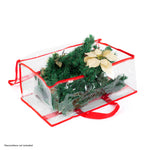 Christmas Village Clear PVC Storage Bags Red Lining