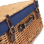 Wicker 55cm Buff Empty Picnic Basket Unlined | Blue
