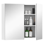 60x75/70x60cm Mirror Cabinet Wall Mount Storage Organizer | Large | White