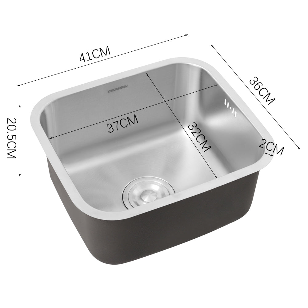 Deep Single Bowl Stainless Steel Kitchen Sink With Strainer