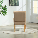 Corina Velvet Fabric Armless Accent Chair | Light Brown