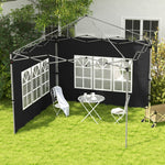 Gazebo Side Panels For 3x3(m) Or 3x4m Pop Up Gazebo, 2 Pack | Black