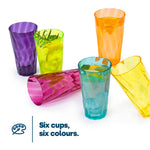 Livivo Bpa Free Acrylic Tumblers Set Of 6 Stackable Cups Clear