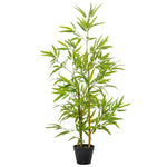 Set Of 2 120cm Artificial Bamboo Trees Plant With Pot