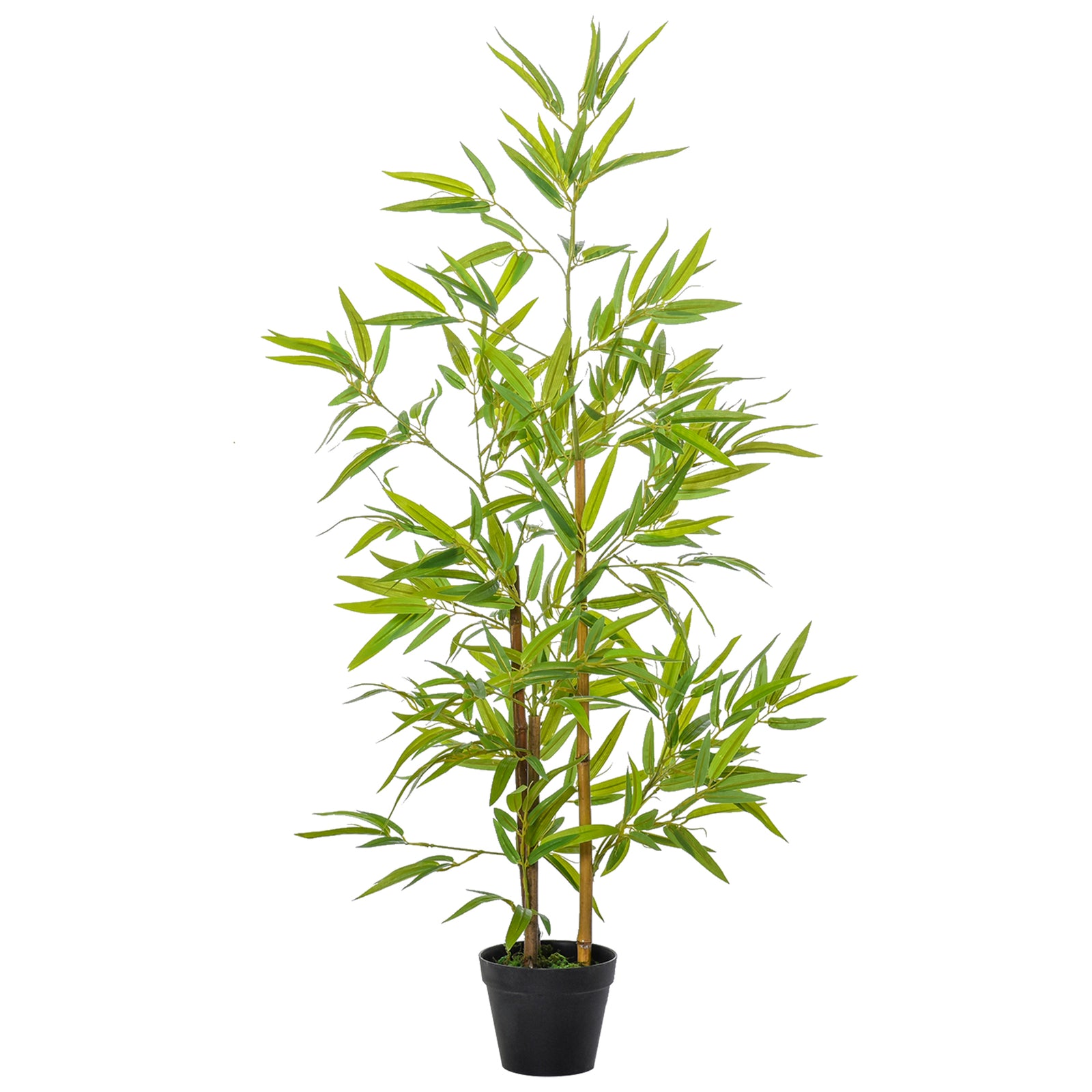 Set Of 2 120cm Artificial Bamboo Trees Plant With Pot