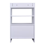 Contemporary Wooden Sideboard Cabinet With Open Storage