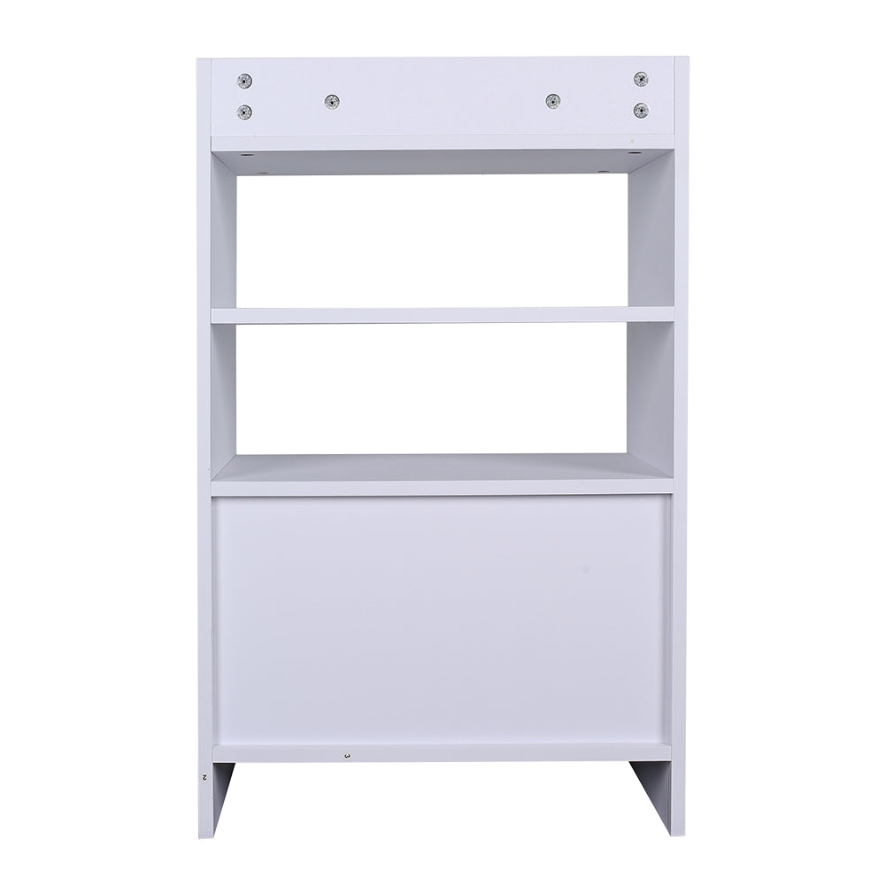Contemporary Wooden Sideboard Cabinet With Open Storage