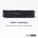 Cotton Plain Floor Cushion | 40cm x 40cm | Black
