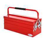 3 Tier Toolbox With 5 Trays And Handle, 56cmx20cmx34cm | Red
