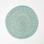 Handwoven Round Placemats Set Of 4 | 40cm | Green
