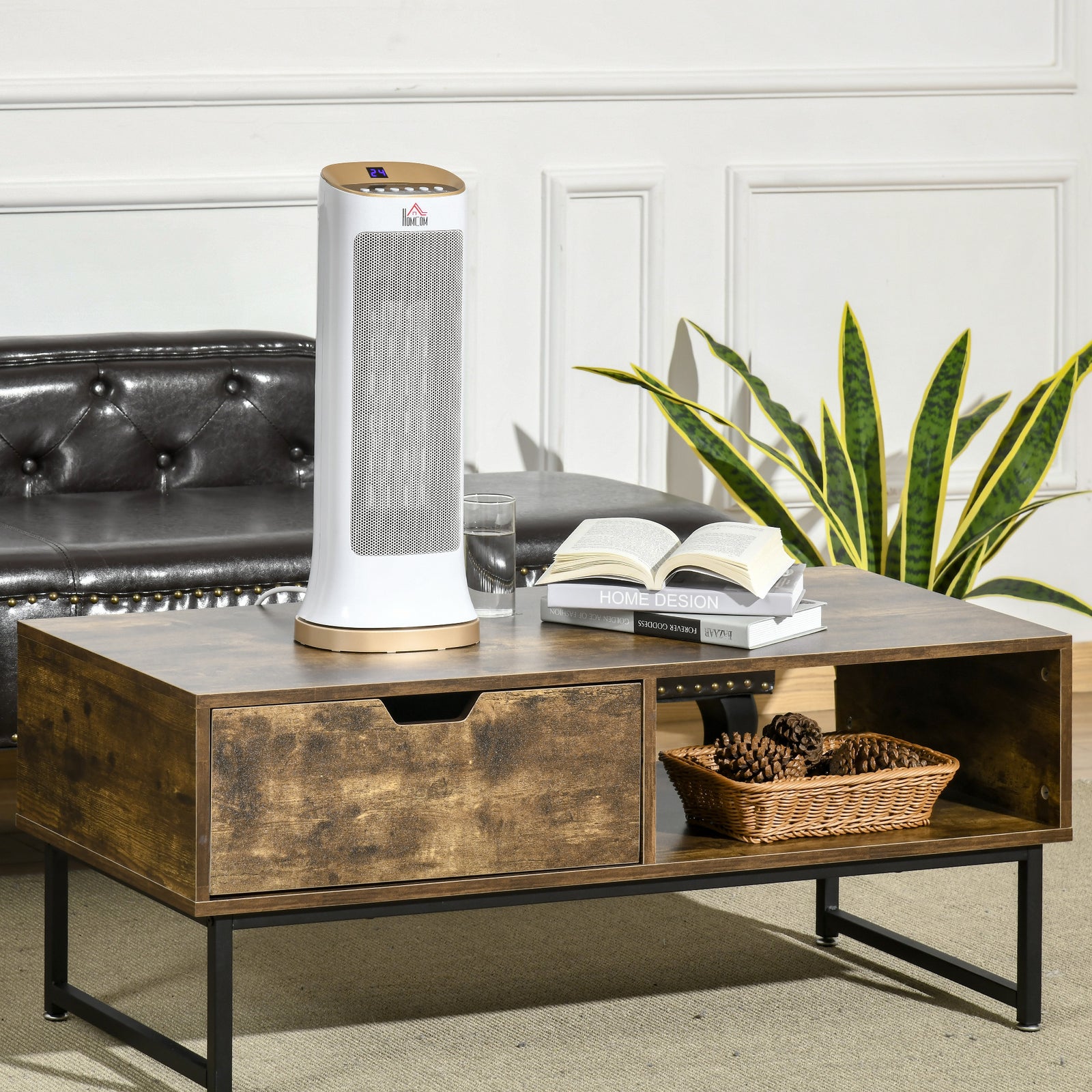 45 Degree Oscillating Table Top Space Heater Remote Timer