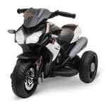 Kids Electric Motorcycle Ride-on Toy 6v Battery Music Horn Lights | Black