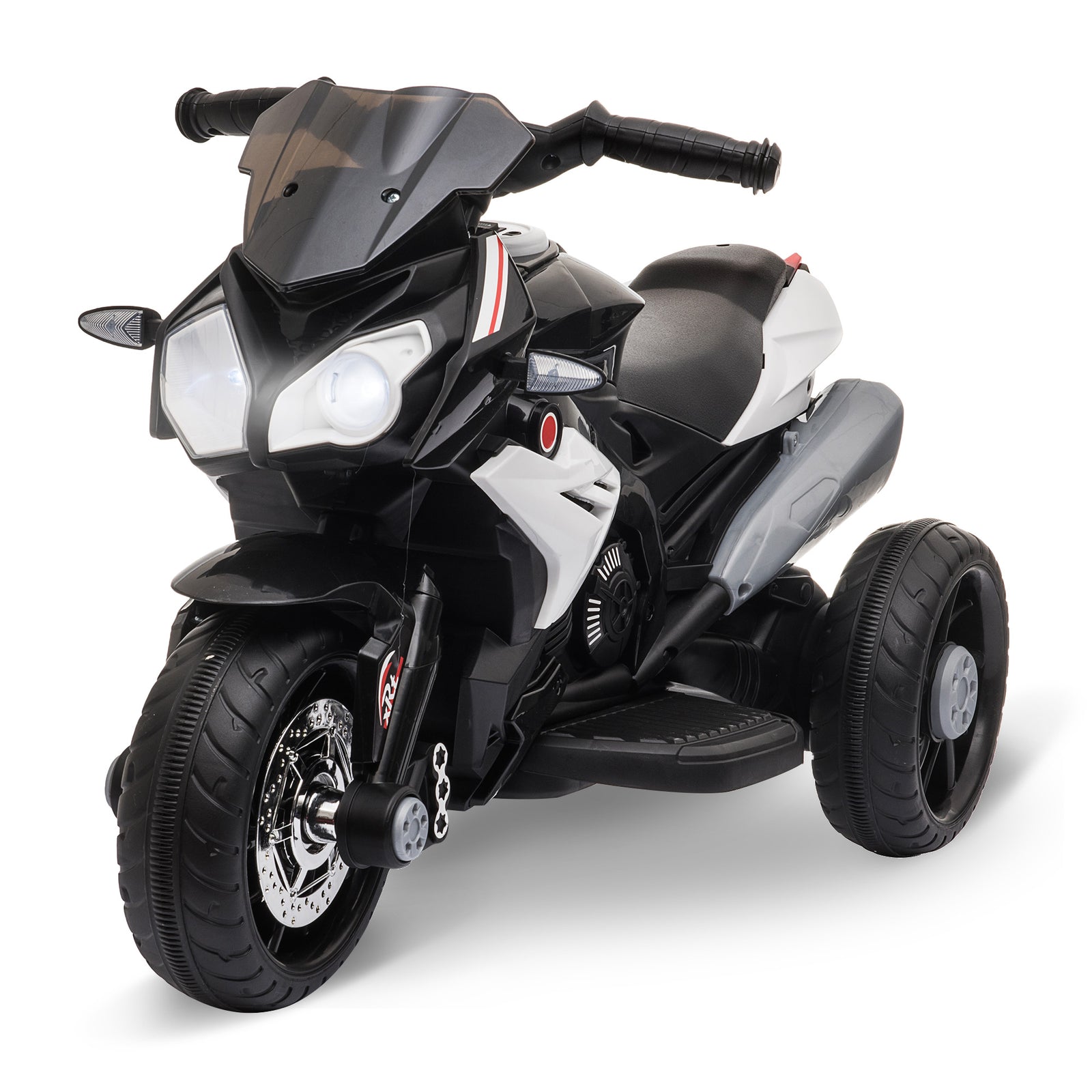 Kids Electric Motorcycle Ride-on Toy 6v Battery Music Horn Lights | Black