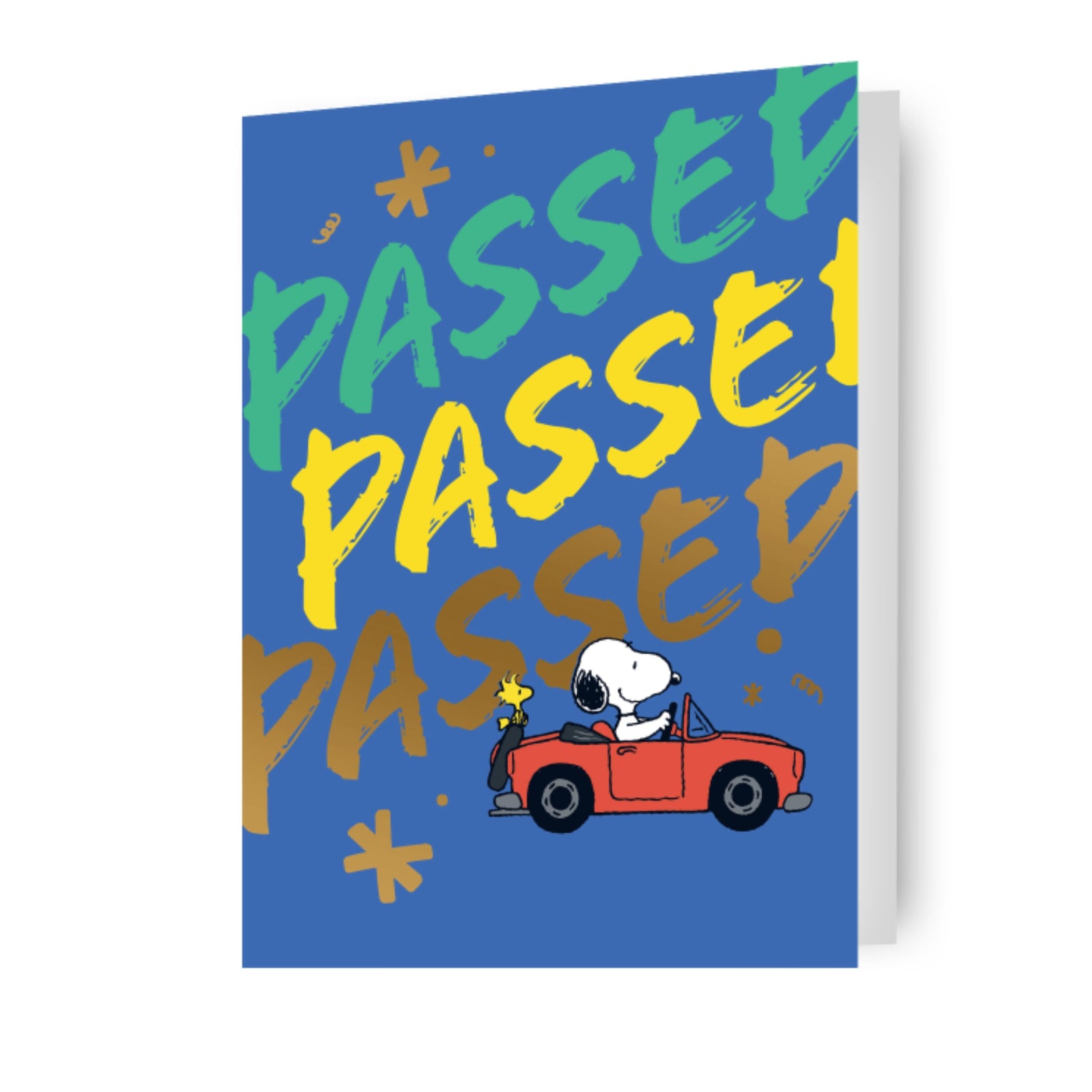 Snoopy Passed Driving Test Card Official Product