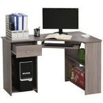 L-shaped Corner Computer Desk W/ 2 Shelves Worktop Keyboard