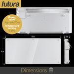 Electric Panel Heater White  Wall Mounted & Free Standing Glass Room Radiator With  Timer Thermostat Control Lot 20 | 2000w | White