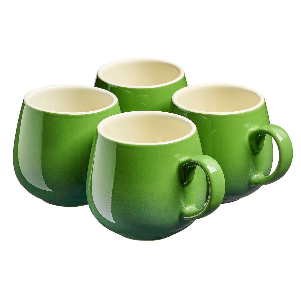 Cooks Professional Round Stoneware Tea Coffee Mugs 350ml