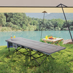 Folding Camping Bed With Cushion | Gray