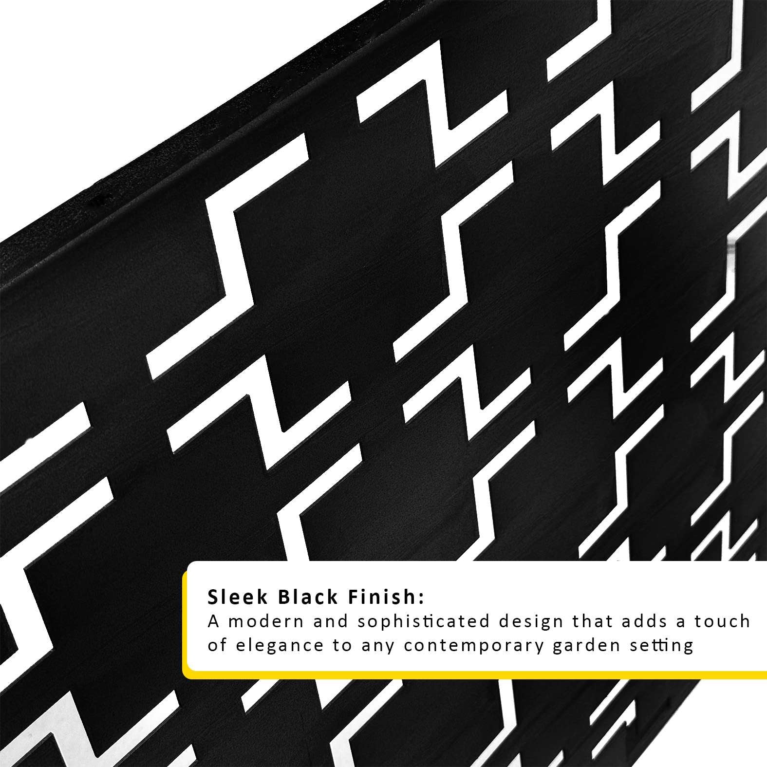 Metal Outdoor Privacy Screen 120cm X 180cm - Panels | 120cm x 180cm | Black