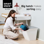 Collect Stack-it Multipurpose Storage Bin With Lid | Medium | White