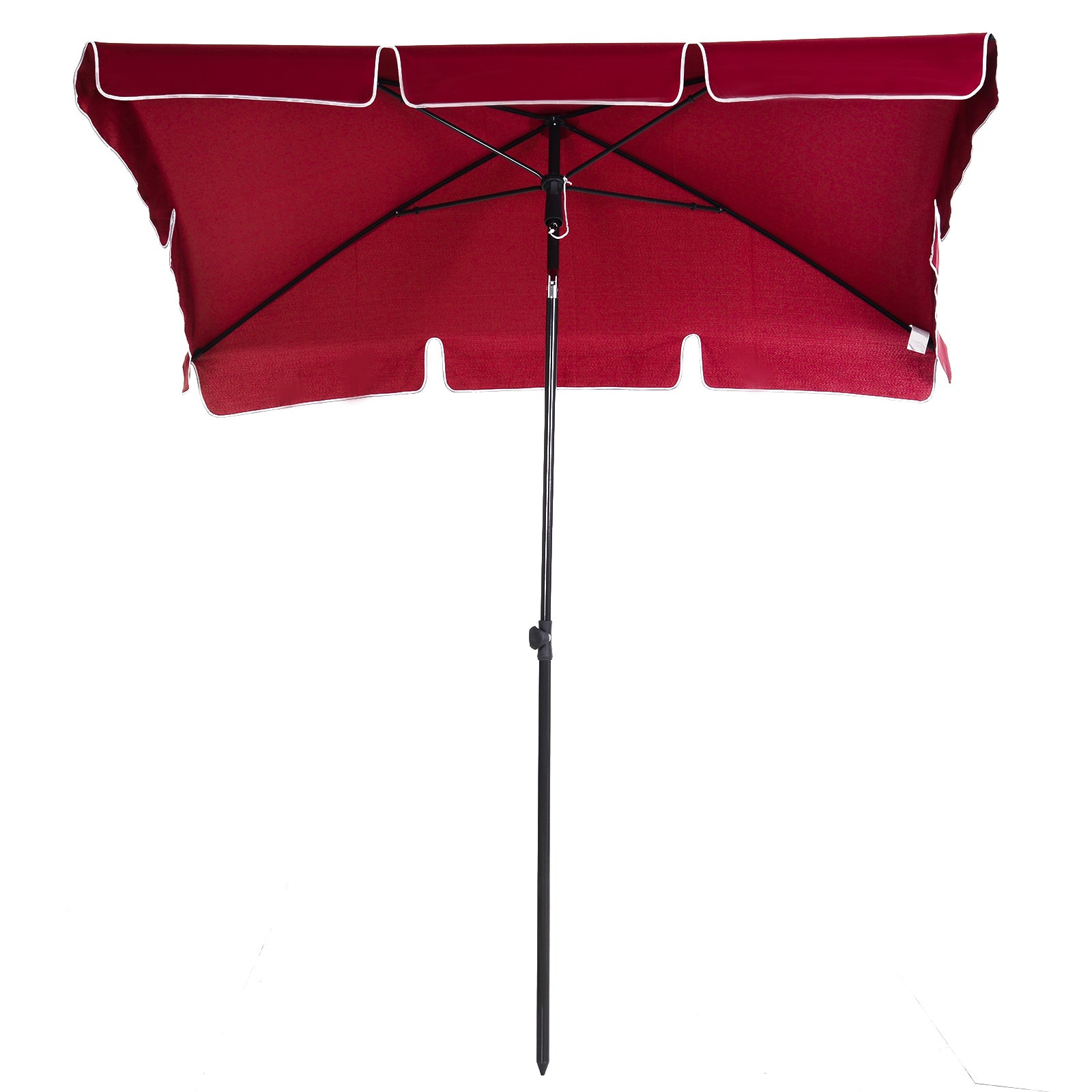 Aluminium Sun Umbrella 2x1.3m Parasol | Red