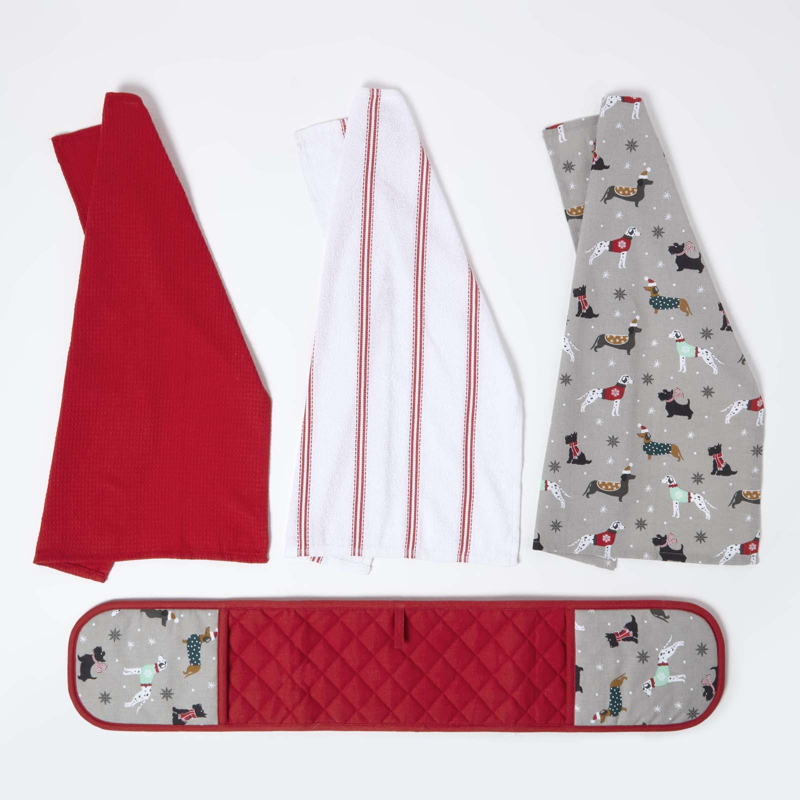 Dog Christmas Double Oven Glove