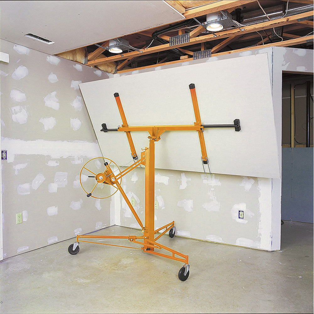 16ft Rolling Drywall Lifter Panel Hoist Jack Tool | Yellow