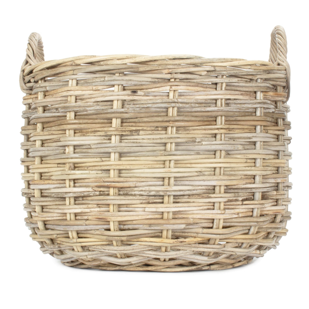 Curved Base Rattan Storage Basket | Small | Natural