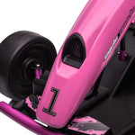 24v Electric Go Kart For Kids With Music, Horn Honking, Slow Start | Pink