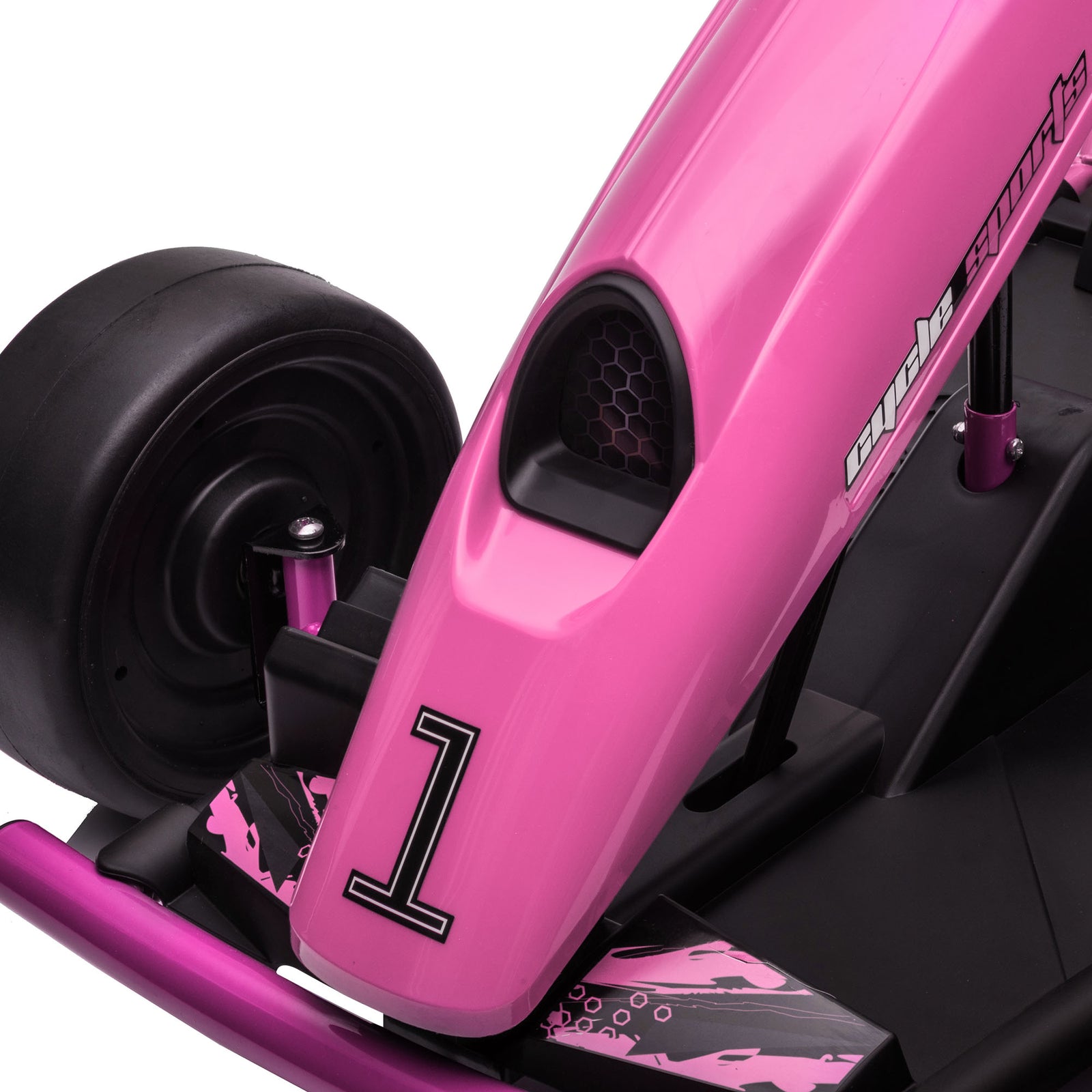 24v Electric Go Kart For Kids With Music, Horn Honking, Slow Start | Pink