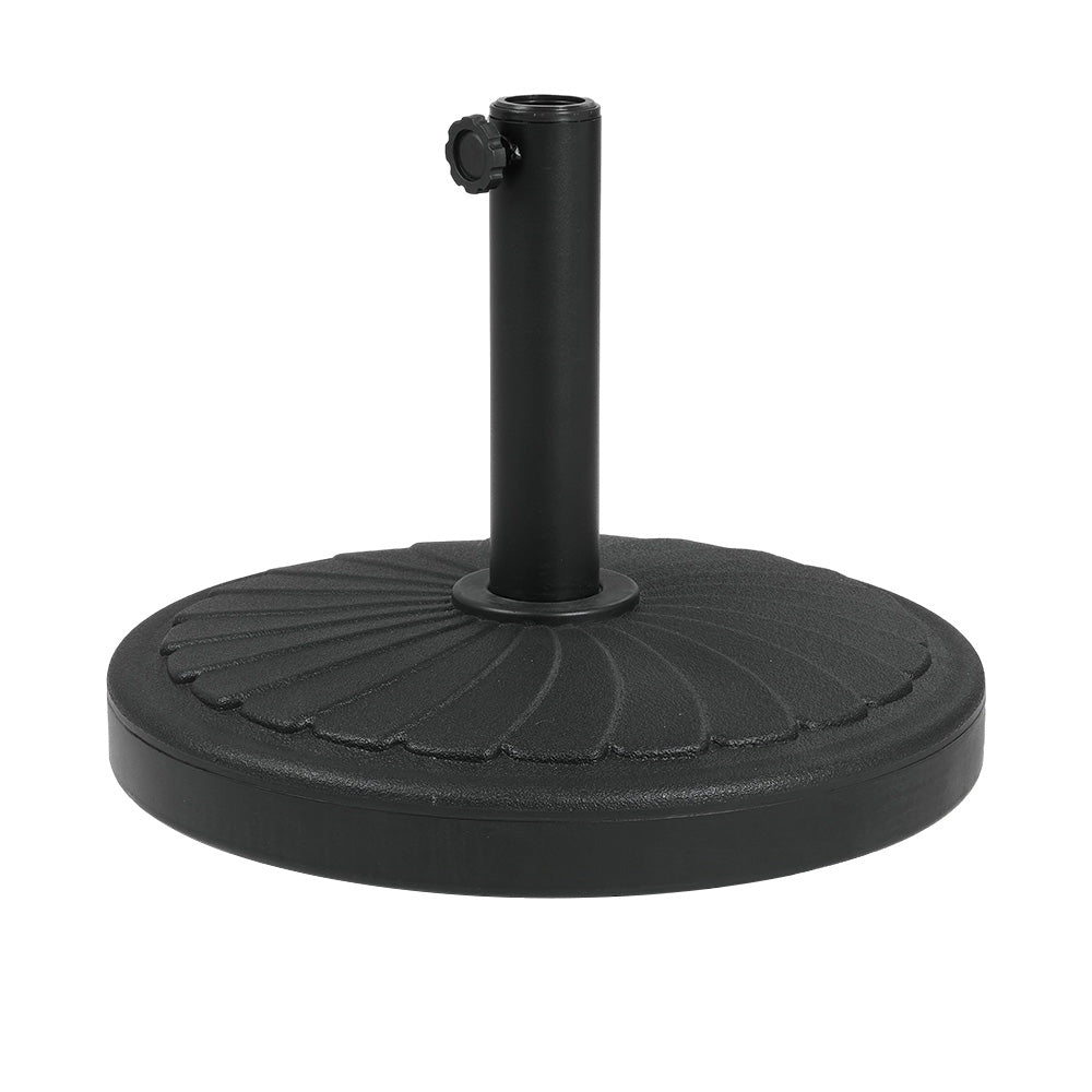 20kg Heavy-Duty Round Umbrella Base with Leaf-Effect Design