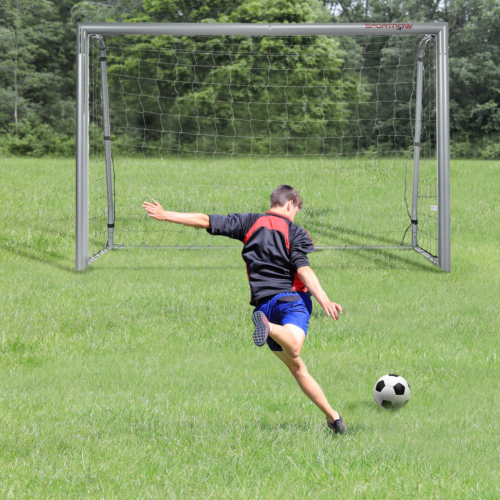 8ft X 5ft Football Goal Net For Garden | Gray