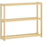 3-tier Bamboo Bathroom Storage Shelf With Adjustable Rack