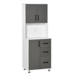 Modern Kitchen Pantry Cabinet Storage Cupboard W/ Countertop