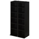Set Of 2 Cd Storage Units With Adjustable Shelves | One Size | Black
