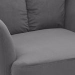 Modern Upholstered Swivel Armchair with Black Legs