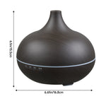 Wood Grain Ultrasonic Essential Oil Diffuser | Black