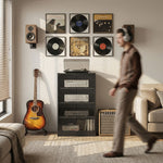 4-tier Hi-fi Stand With Adjustable Shelves | Black
