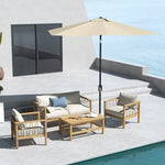2x3m Rectangular Parasol Patio Outdoor Table Umbrella | Cream