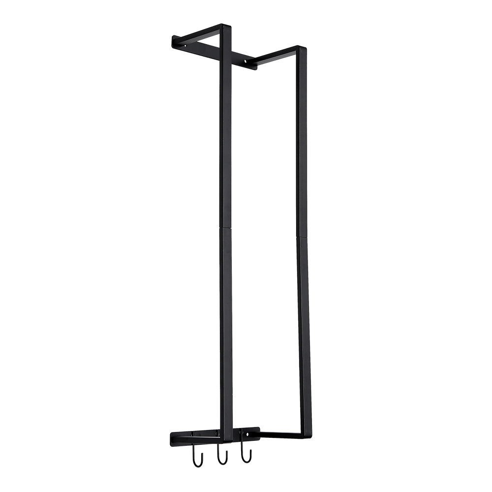 Modern Carbon Steel Wall Towel Rack With Hooks