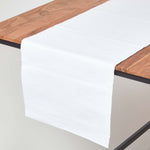 Cotton Plain Table Runner | White